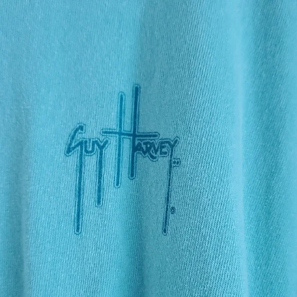 Guy Harvey Teal Long Sleeve Shirt - Picture 2 of 4